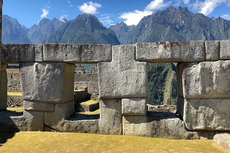 Machu Picchu steinerne Hausmauer